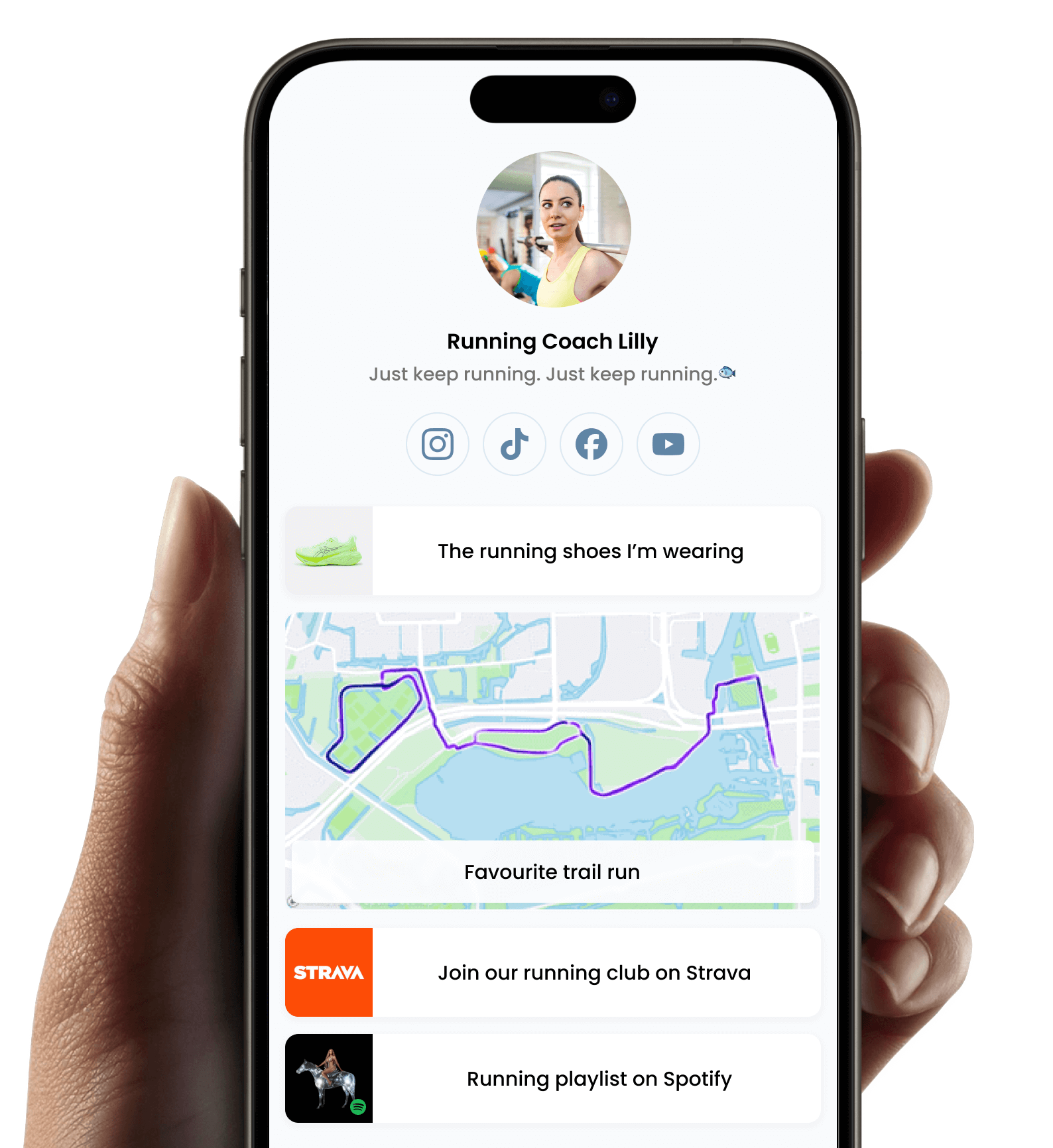 Screenshot of a Biolinky page